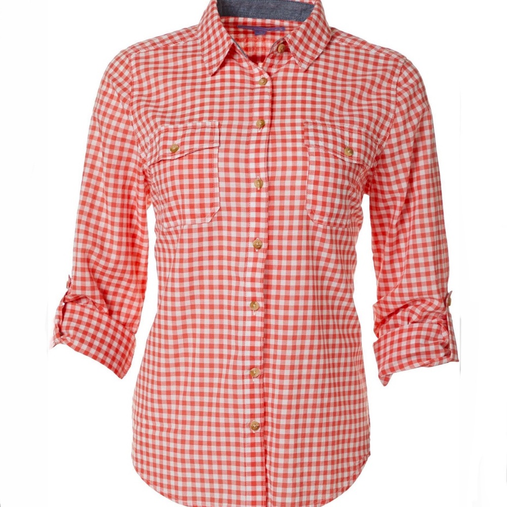 Victory Sportswear roll tab gingham shirt